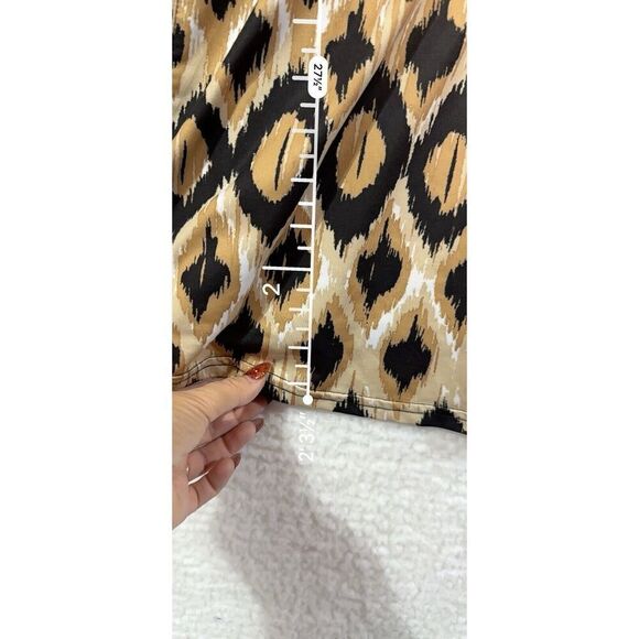 San Soleil Shirt Women XL UPF 50 Black Leopard Cheetah So Cool Zip Pullover - Picture 7 of 7